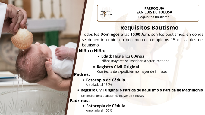 REQUISITOS BAUTISMO